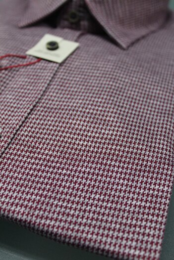 Cavanna Men's Long Sleeve Slim Fit Pocketless Shirt