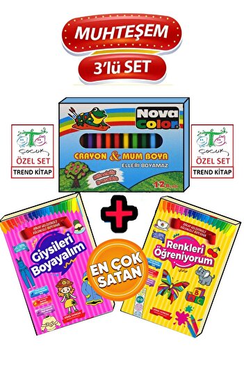 Nova Color Erasable Mumpastel Paint with 12 Colors - for Educational Painting