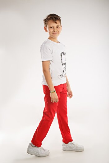 AJN 23 Nisan 29 Ekim Kız Erkek Unisex Uygundur Kırmızı Pantolon Kilo 39) (boy 1.45cm)