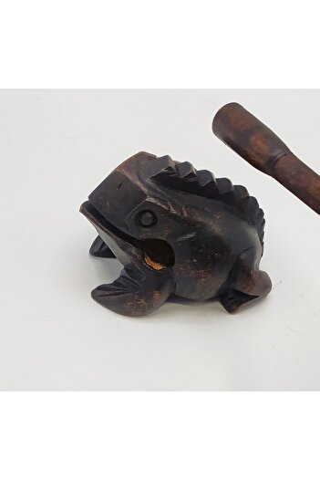 BAKSEPETE Thailand Traditional Decorative Lucky Frog Making Frog Sounds (red brown) (8 Cm) (no:2)
