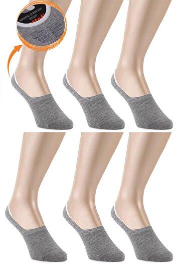 nettofit 6 Pack Summer Men's Anti-Slip Silicone Seamless Invisible Ballerina Socks
