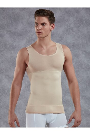 Doreanse Men's Skin Colored Wide Collar Corset Undershirt