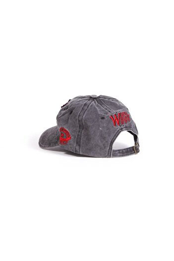 Kapin Unisex Gri W Füme Bordo Eskitme Şapka