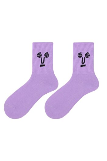 BGK Unisex Colorful Face Patterned Tennis Socks Single