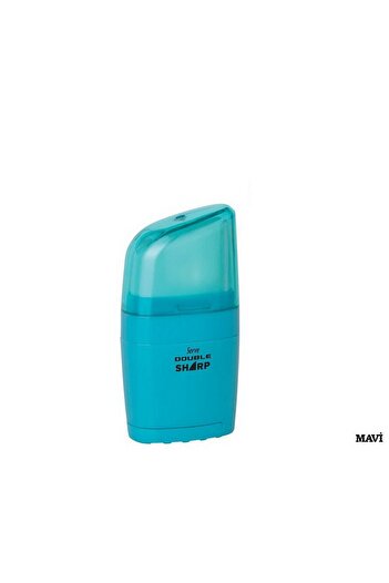 Serve Double Sharp Pencil Sharpener with Eraser Highlighter Blue