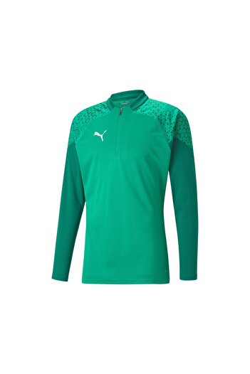 Puma Teamcup Training 1/4 Zip Top Men's Football Long Sleeve Training Top65798205 Green