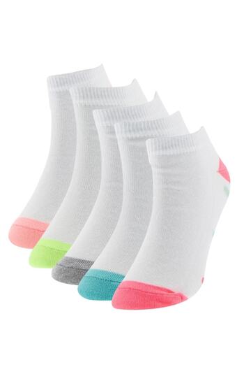DeFacto Girl's 5-Piece Cotton Booties Socks