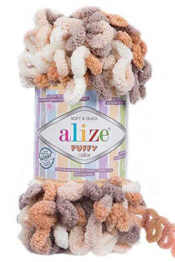 Alize Прежда за ръчно плетене Puffy Color, 1 пакет от 5