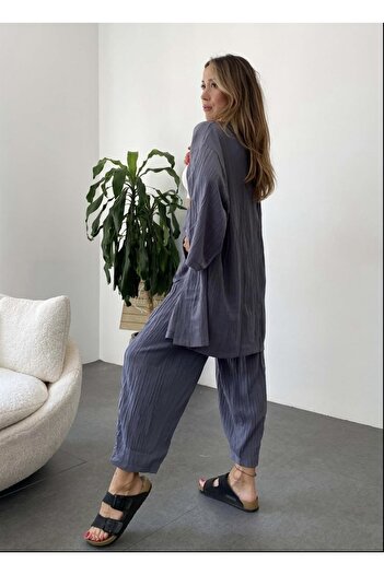 OEM Alt - Üst Die More Gofre Kumaş Kimono Takım
