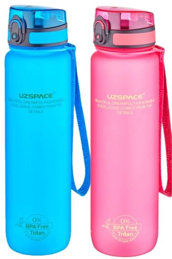 Uzspace 1000ml 1 Liter Purple New Collectible Tritan Water Bottle