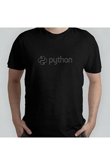 Pixxa Python - Προγραμματιστής / Κωδικοποιητής 100% Cotton Crew Neck T-shirt Model - 4