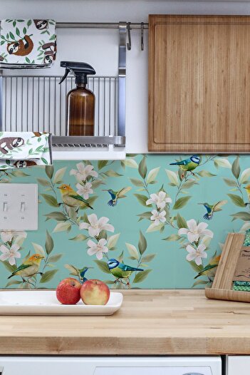 DECORIO HOME Mutfak Tezgah Arası & Banyo Fayans Kendinden Yapışkanlı Folyo Kaplama Sticker