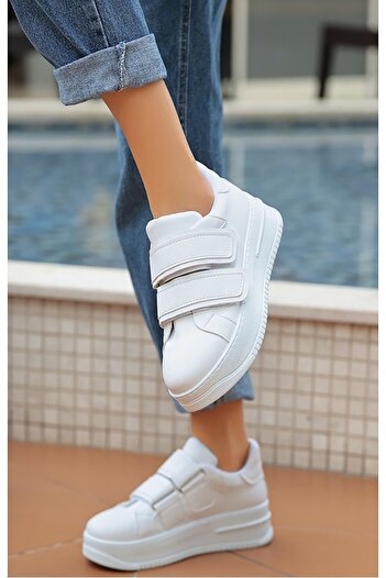 Mimas Store Velcro Wedge Heel Orthopedic Sole Women's Sports Shoes