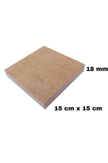 Zen Mozaik Ham Mdf Levha 15x15 Cm Kare 18mm Kalınlık - Boyanabilir Ahşap Pano