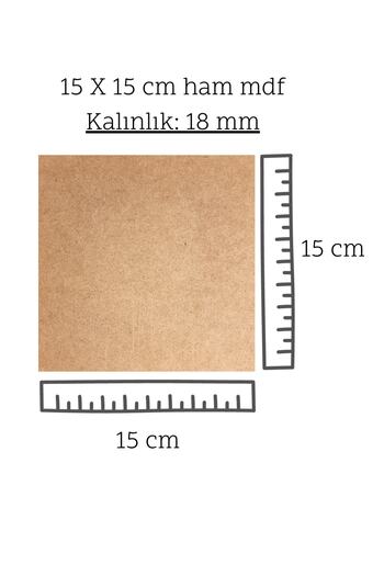 Zen Mozaik Ham Mdf Levha 15x15 Cm Kare 18mm Kalınlık - Boyanabilir Ahşap Pano