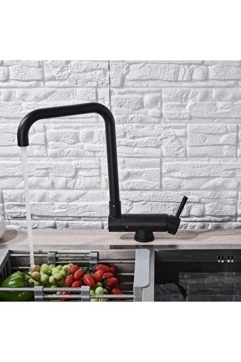 Fause Window Folding Sink Faucet Black Kpn101-b