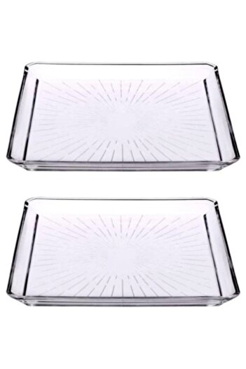 Paşabahçe Madlen Square Serving Plate, Dessert Plate | 2 Pieces