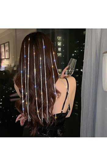 BAHELS Clip pentru extensie de păr cu design special din 4 piese Crystal Stone