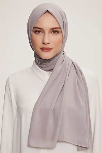 Armine Trend Medina Silk Shawl - Atsmıs-9903 Silver