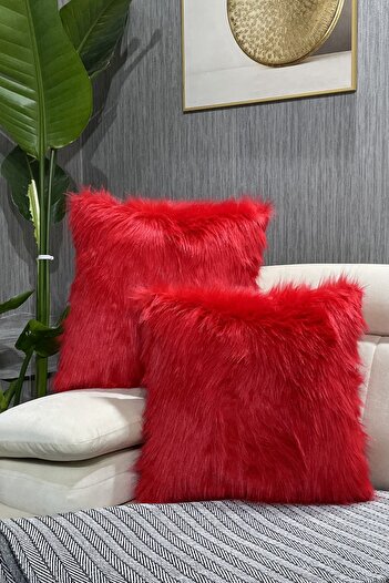 Paris Life Plush Throw Pillow Cover Imported Premium Fabric -red