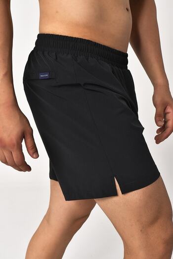 Whitefin Black Sports Shorts