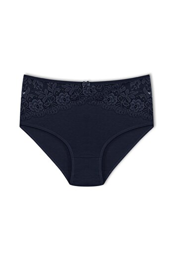 HNX 8-Piece Cotton High Waist Large Size Bato Women's Panties with Lace Detail on the Sides