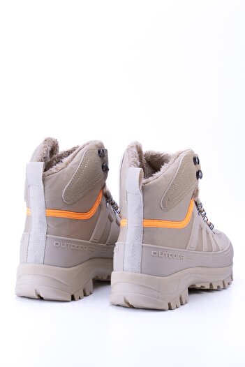 en7 Bej Unisex Thermo Taban Içi Kürklü Outdoor Ayakkabı T40