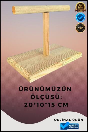 OverPazar Wooden Bird Training Perch