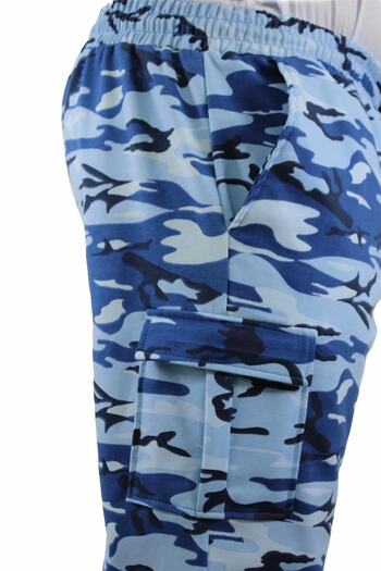 MocGrande Ανδρικό σορτς Commando Camouflage Large Size Combed Cotton Shorts 23606 - Marin