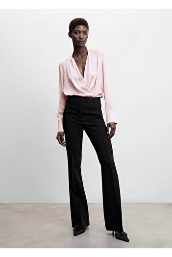 MANGO Woman Wrapped Satin Blouse