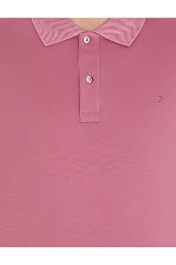 Pierre Cardin Μπλουζάκι 23y Mercerized Sports Woven Slim Fit Dusty Rose Polo γιακά