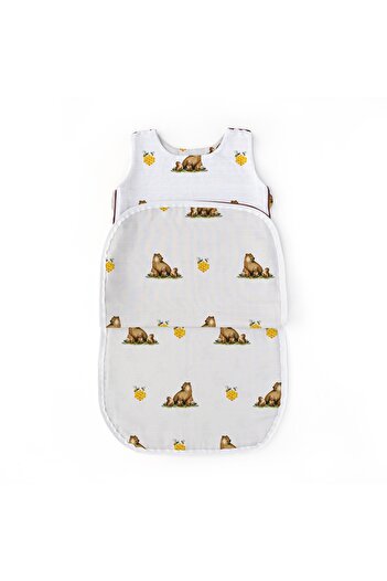 DEUX LAPINS 100% Cotton Muslin Baby Sleeping Bag 0.5 Tog - L'Ours