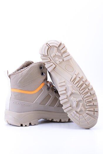 en7 Bej Unisex Thermo Taban Içi Kürklü Outdoor Ayakkabı T40