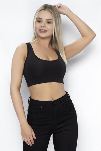 Miss Murem Tulle Back Ruffle Bustier-black