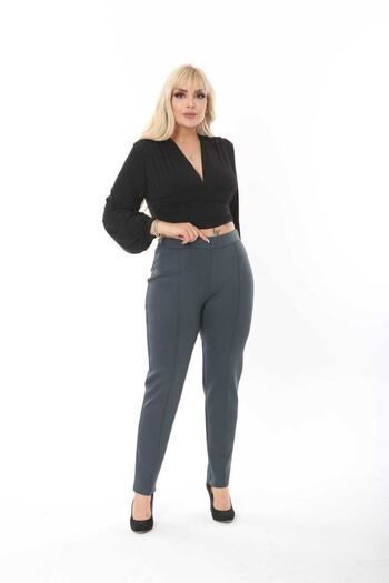 Esina Women &Apos; S Trousers with Scuba Fabric - Diver Ankle Length, Iron Stitching