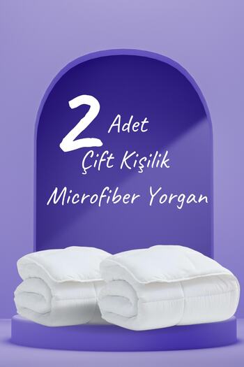 Elyaf Sepeti 2 Pieces Microfiber Double Quilt Microsoft Washable Seasonal Microfiber Quilt 195x215 Cm