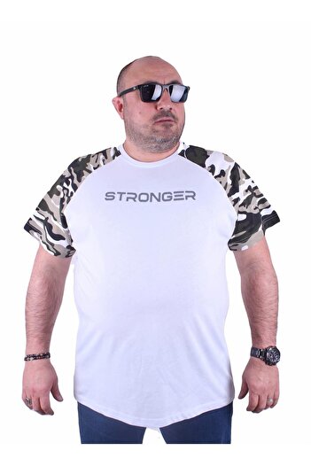 MocGrande Ανδρικό μπλουζάκι Raglan Sleeve Camouflage 23146 Λευκό