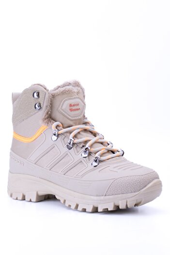 en7 Beige Unisex Thermo Sole Furry Outdoor Shoes T40