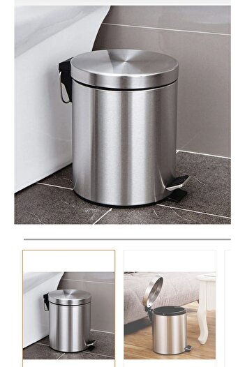 LeesHome Metal Colored Pedal Trash Can 3 Lt