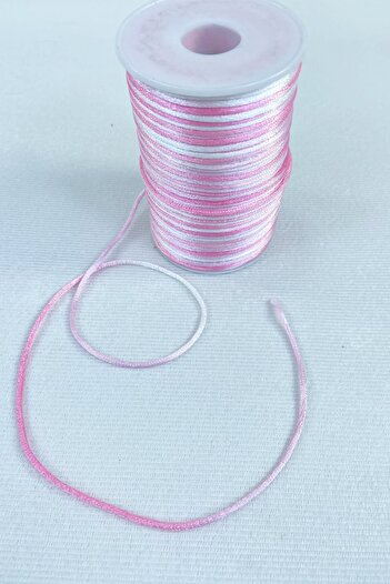 Hobigram 5 Meters Satin Thread Ribbon Thread Necklace Bracelet Thread Pink Shades Multicolored 5 Meters – Knitting Thread – Ör