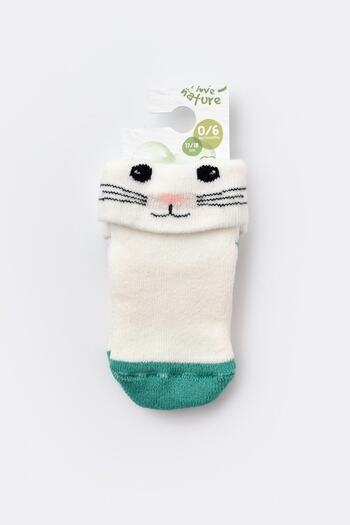 Biorganic Cunning Cat Towel Baby Socks 68375