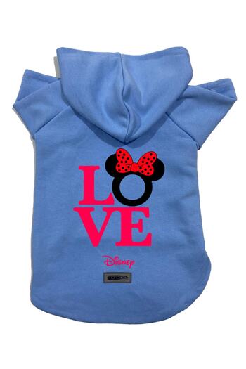 Monopetz Hooded Fleece Sweatshirt Dog And Cat Outfit & Dress - Blue Mini Love