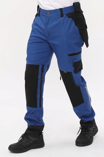 Uniprom Παντελόνι Εργασίας Lycra Manchester Model Μπλε-μαύρο