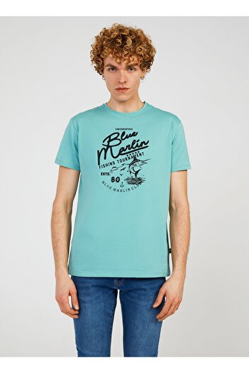 The Crow Crew Neck Printed Mint Men's T-shirt Tc7111