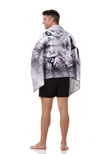 YORKADESIGN White Tiger Pattern Sports Towel