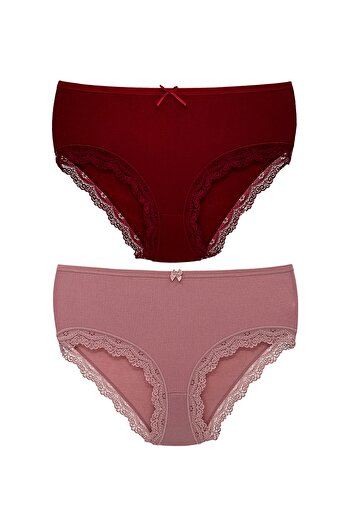 HNX Pachet de 2 camisole cu detaliu din dantelă, talie înaltă, chiloți Bato pentru femei
