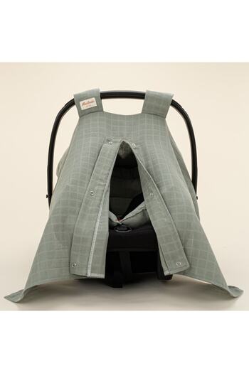 Yunikobaby Single Layer Muslin Stroller Cover and Cushion - Khaki Muslin
