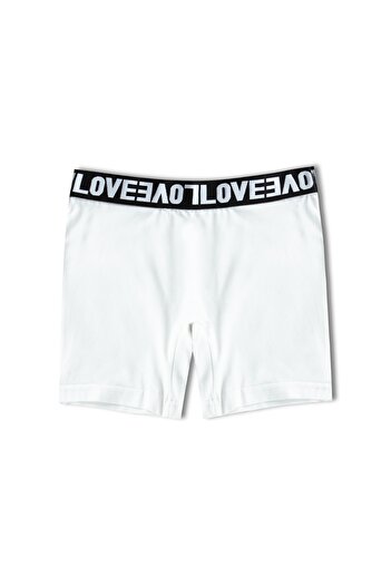 HNX White Love Elastic Cotton Women's Tights Shorts