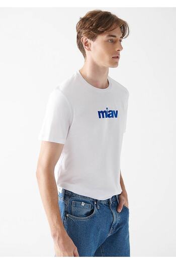 Mavi Λευκό μπλουζάκι Miav printed 067153