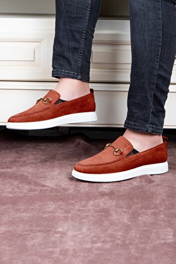 Ducavelli Ritzy Hakiki Deri Süet Erkek Günlük Ayakkabı, Loafer Ayakkabı